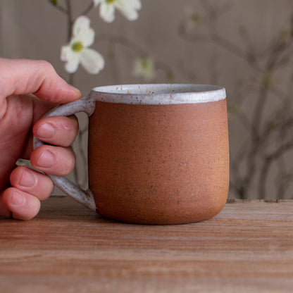 White Anemone Stoneware Mug #2 [15oz]