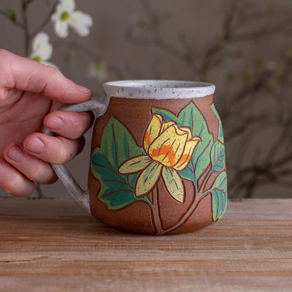 Tall Tulip Poplar Stoneware Mug #2 [18oz]