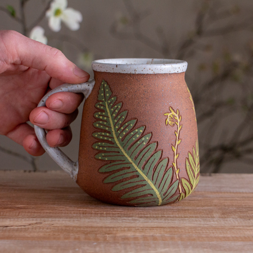 Tall Fern Stoneware Mug [19oz]