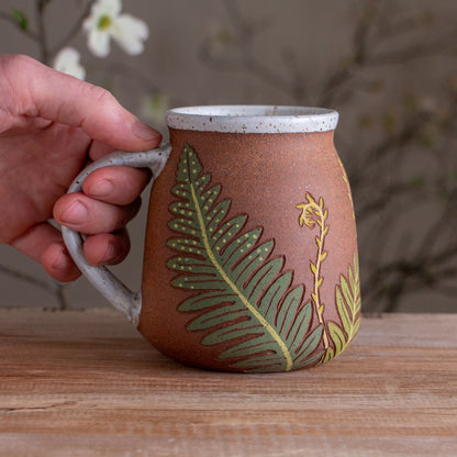 Tall Fern Stoneware Mug [19oz]