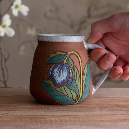 Tall Hellebore Stoneware Mug #2 [18oz]