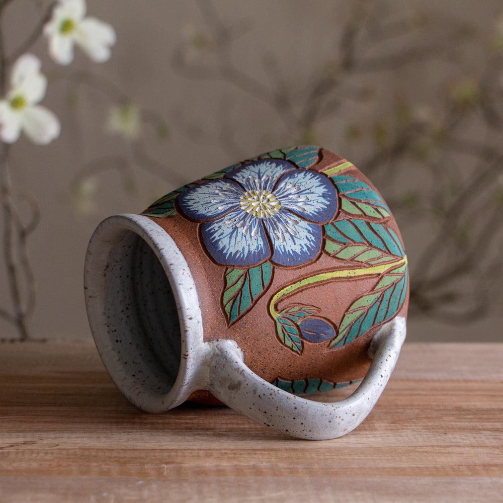 Tall Hellebore Stoneware Mug #2 [18oz]