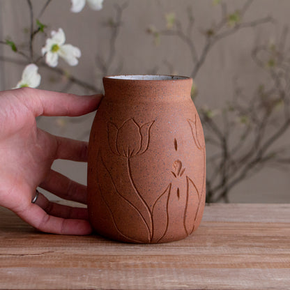 Stoneware Cottage Tulip Vase