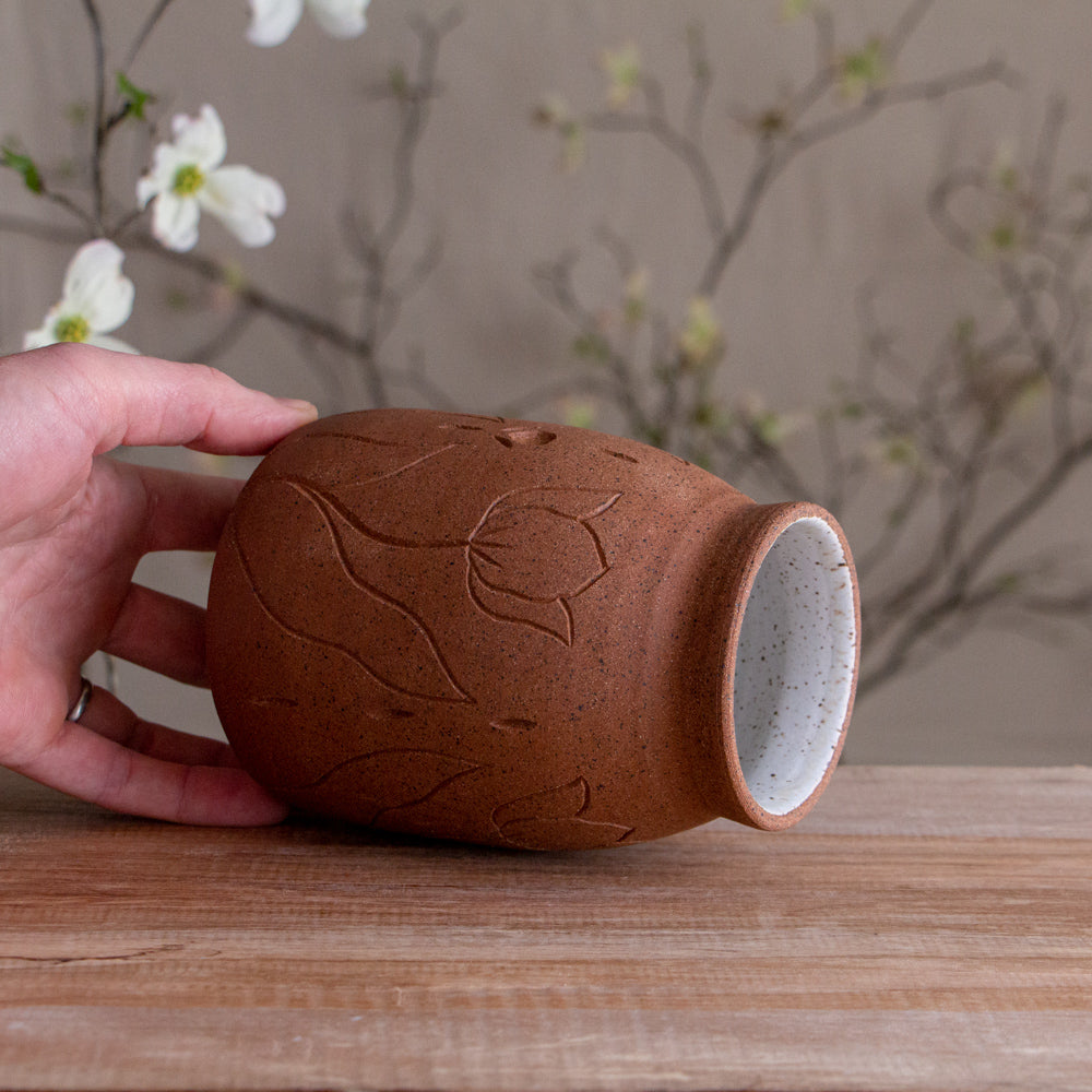 Stoneware Cottage Tulip Vase