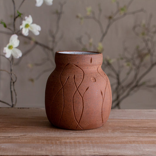 Stoneware Cottage Vase