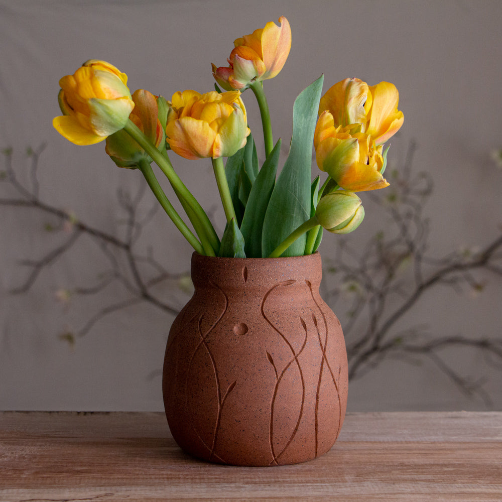 Stoneware Cottage Vase
