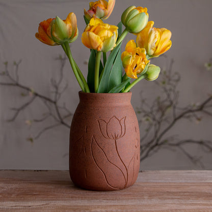 Stoneware Cottage Tulip Vase