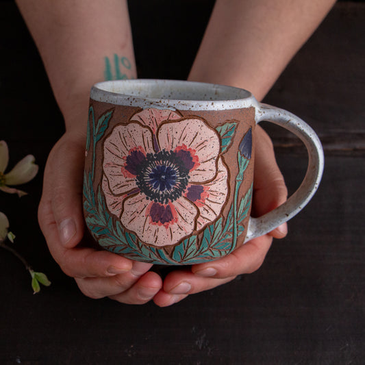 Poppy Stoneware Mug #2 [14oz]