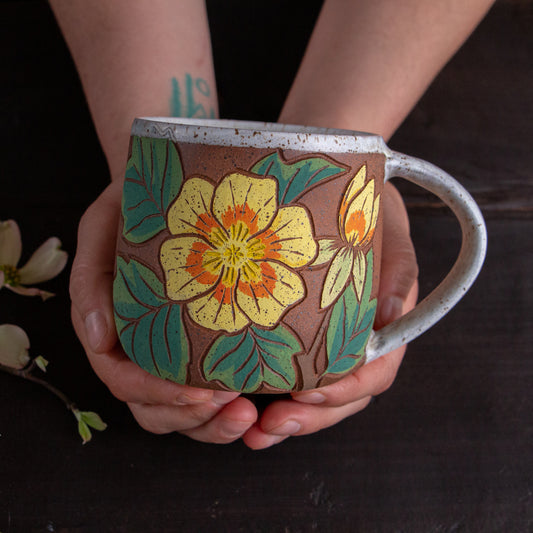 Tulip Poplar Stoneware Mug #2 [16oz]