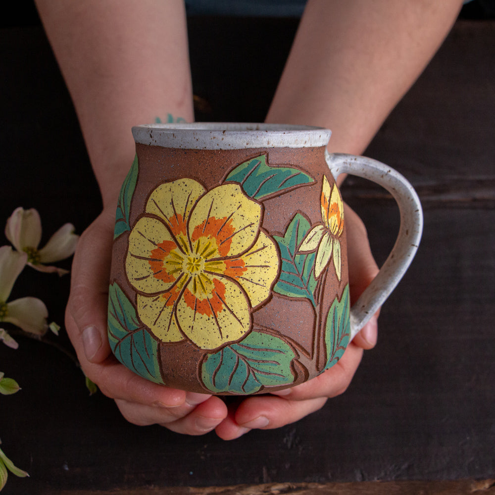 Tall Tulip Poplar Stoneware Mug #2 [18oz]