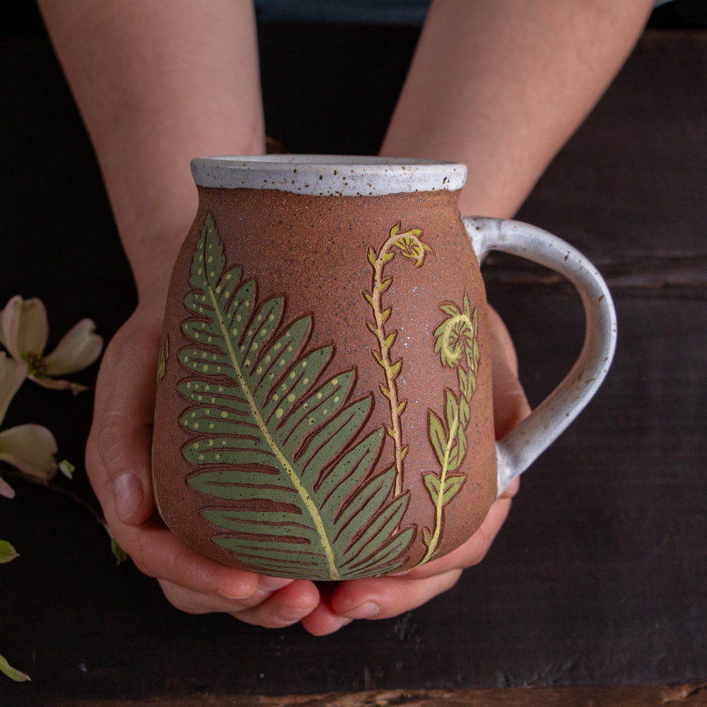 Tall Fern Stoneware Mug [19oz]