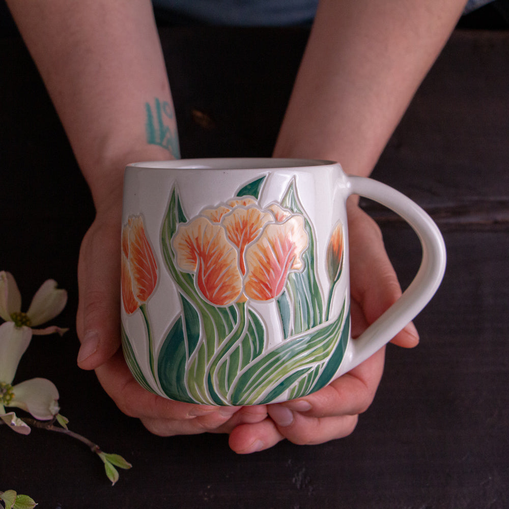 Peach Tulip Mug
