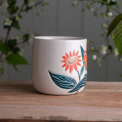 Peach Echinacea Mug