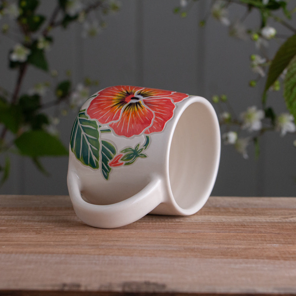 Orange Pansy Botanic Mug 12oz