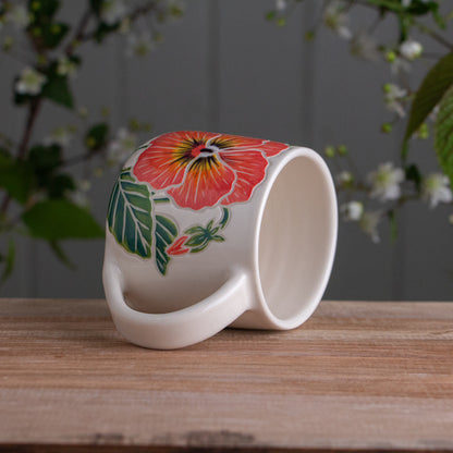 Orange Pansy Botanic Mug 12oz