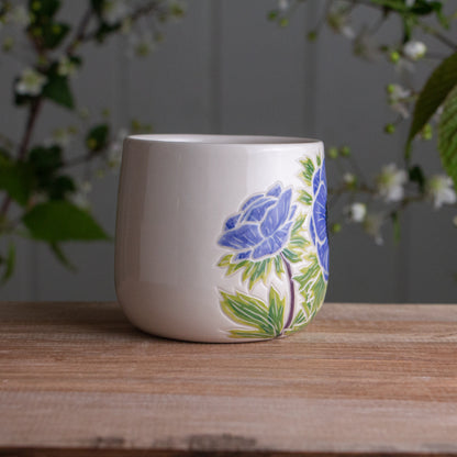 Blue Anemone Botanic Mug 16-17oz