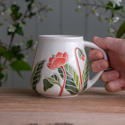 Pink Hellebore Wrap-Around Mug #2 [16oz]