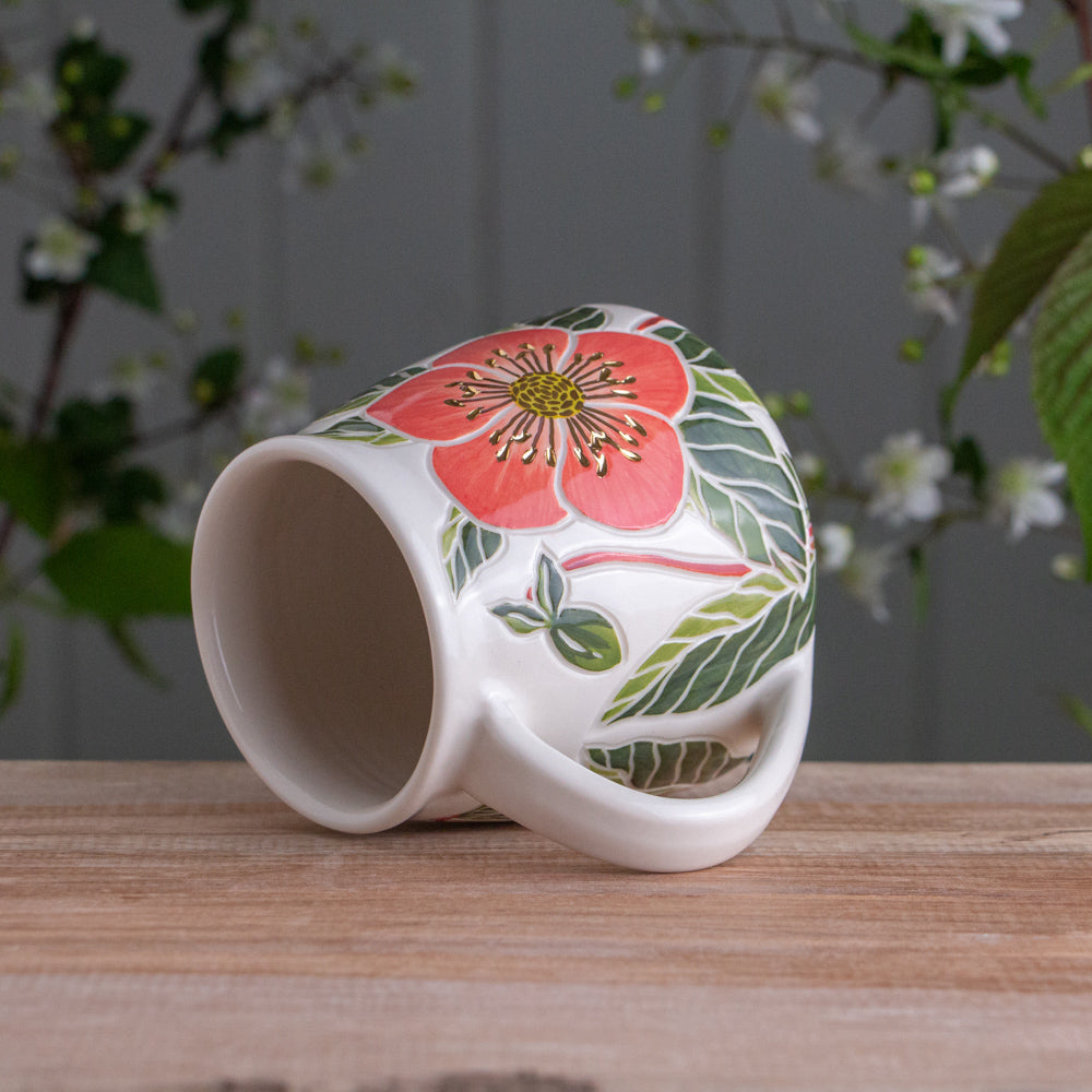 Pink Hellebore Wrap-Around Mug #2 [16oz]