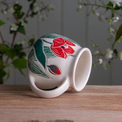 Red Tulip Wrap-Around Mug #1 [14oz]