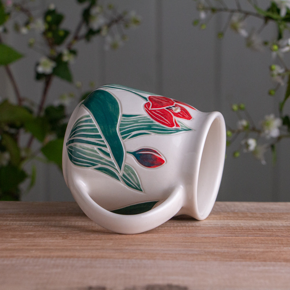 Red Tulip Wrap-Around Mug #2 [16oz]