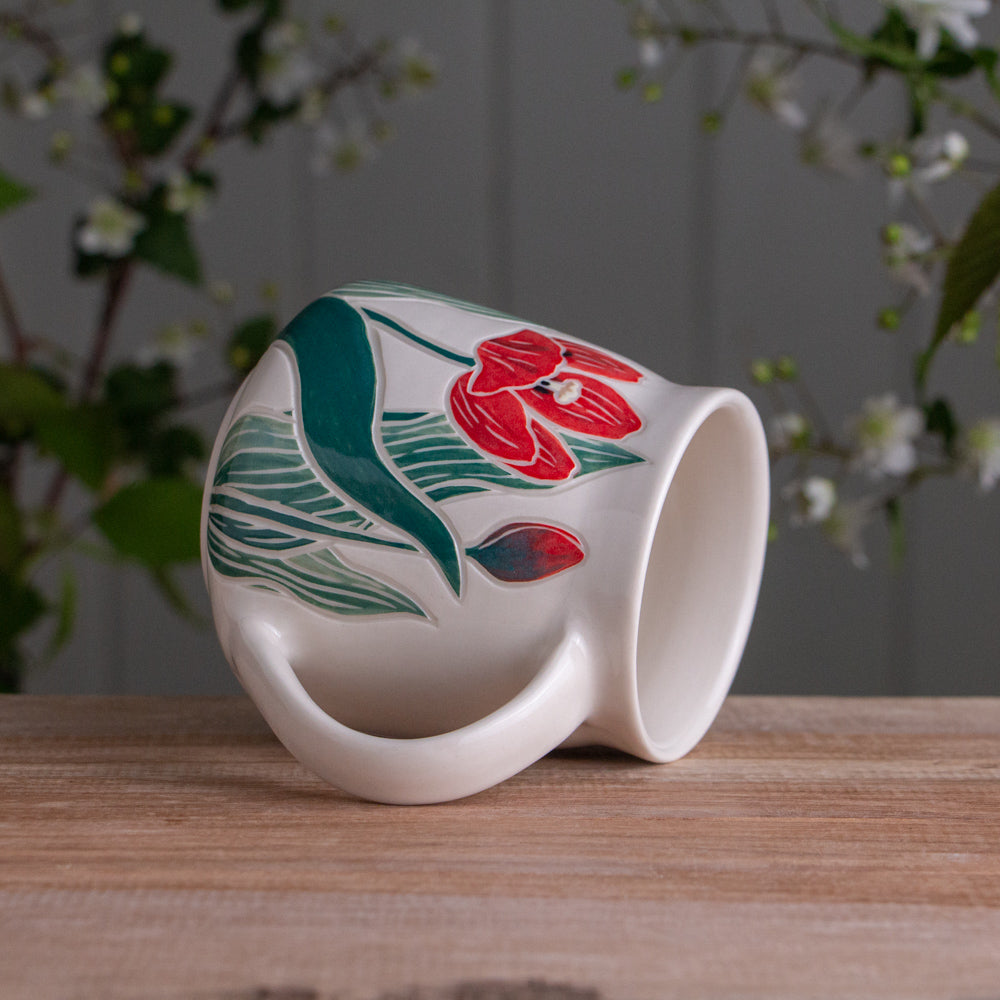 Red Tulip Wrap-Around Mug #3 [16oz]