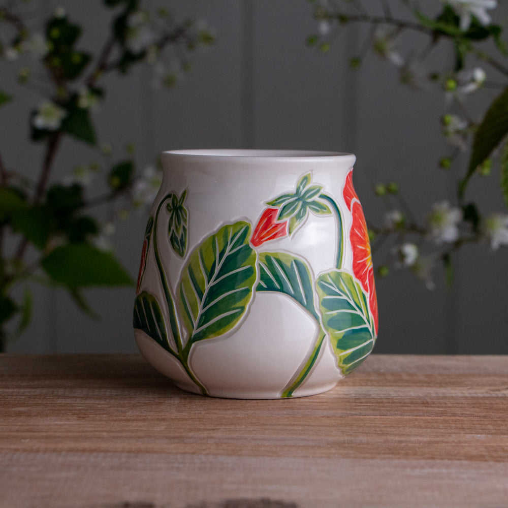 Orange Pansy Wrap-Around Mug #1 [16oz]