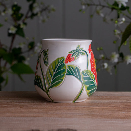 Orange Pansy Wrap-Around Mug #1 [16oz]