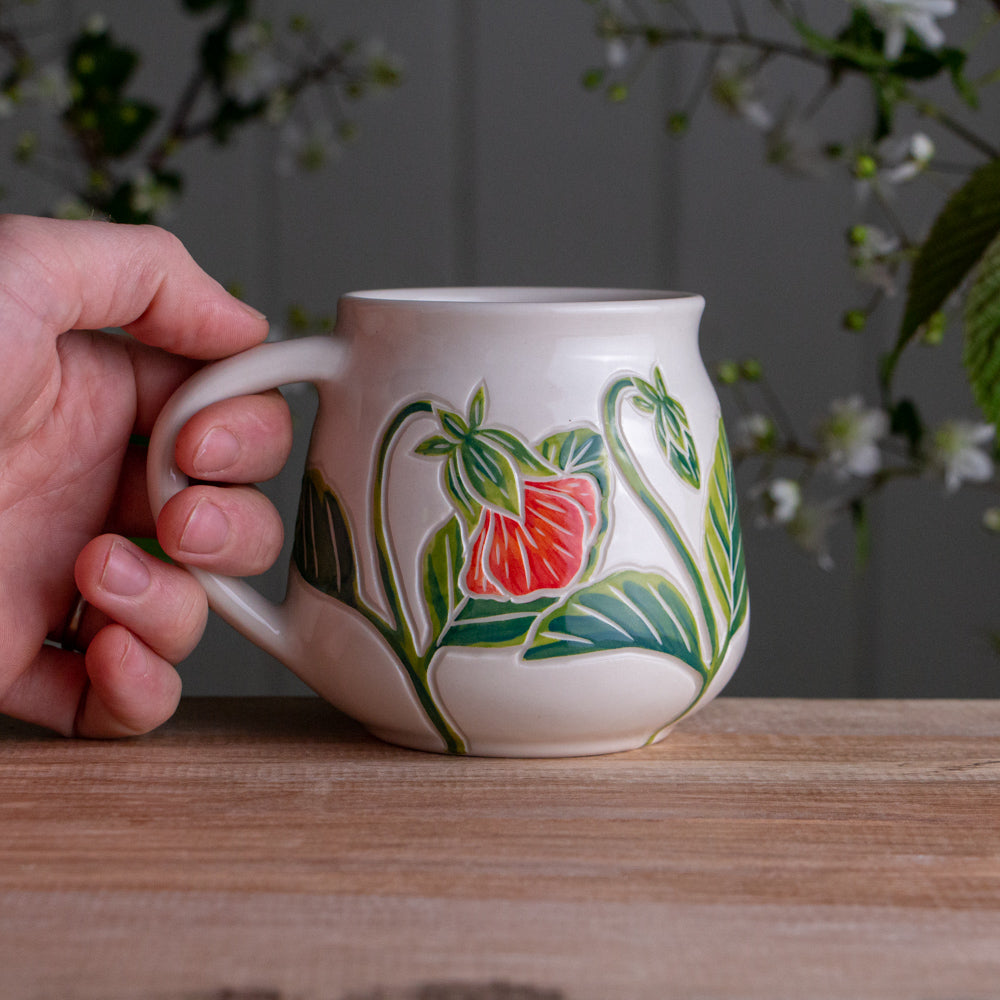 Orange Pansy Wrap-Around Mug #1 [16oz]