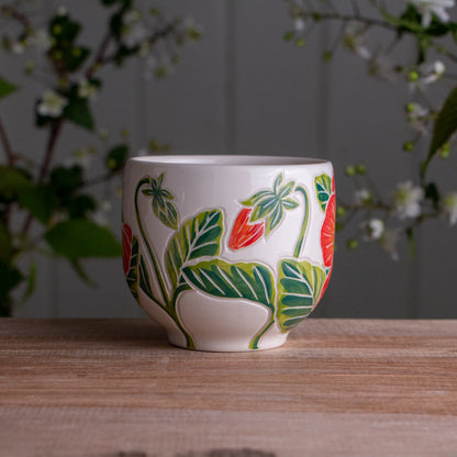 Orange Pansy Wrap-Around Mug #2 [14oz]