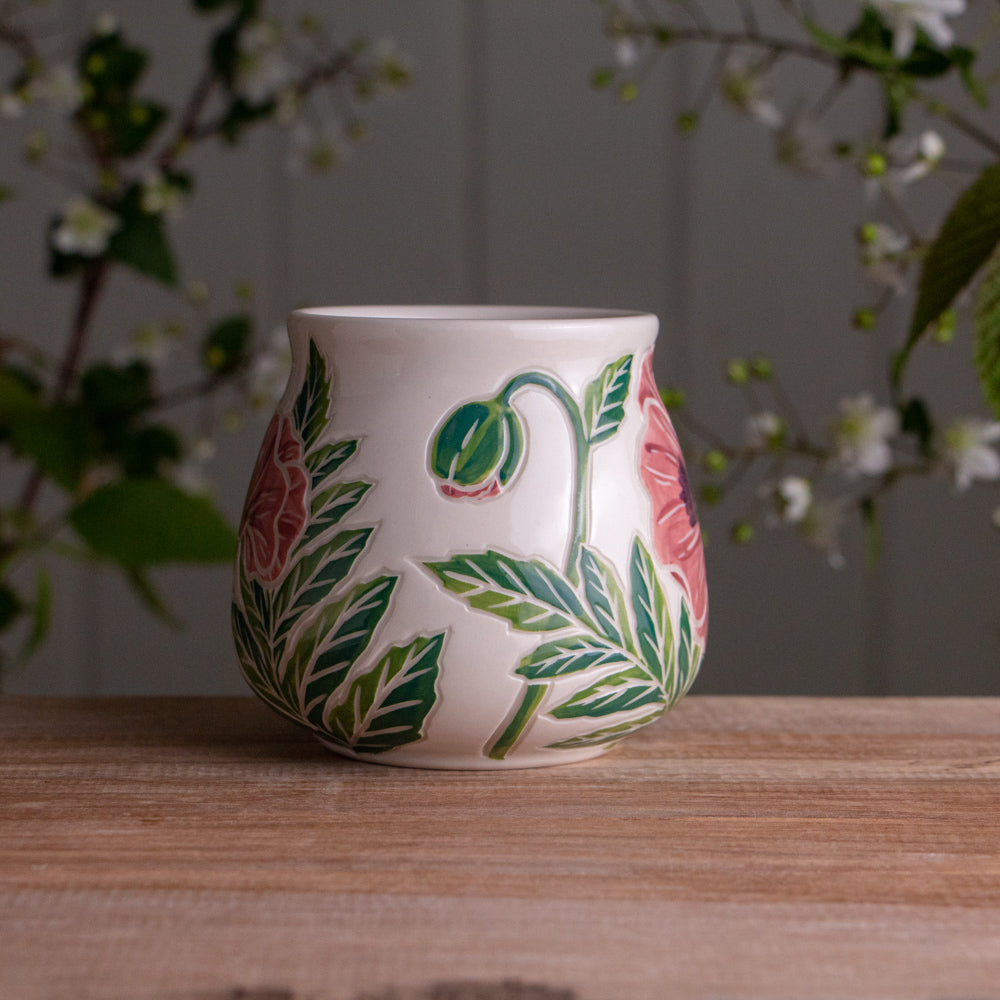 Purple Poppy Wrap-Around Mug #1 [16oz]