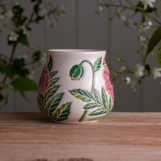 Purple Poppy Wrap-Around Mug #1 [16oz]