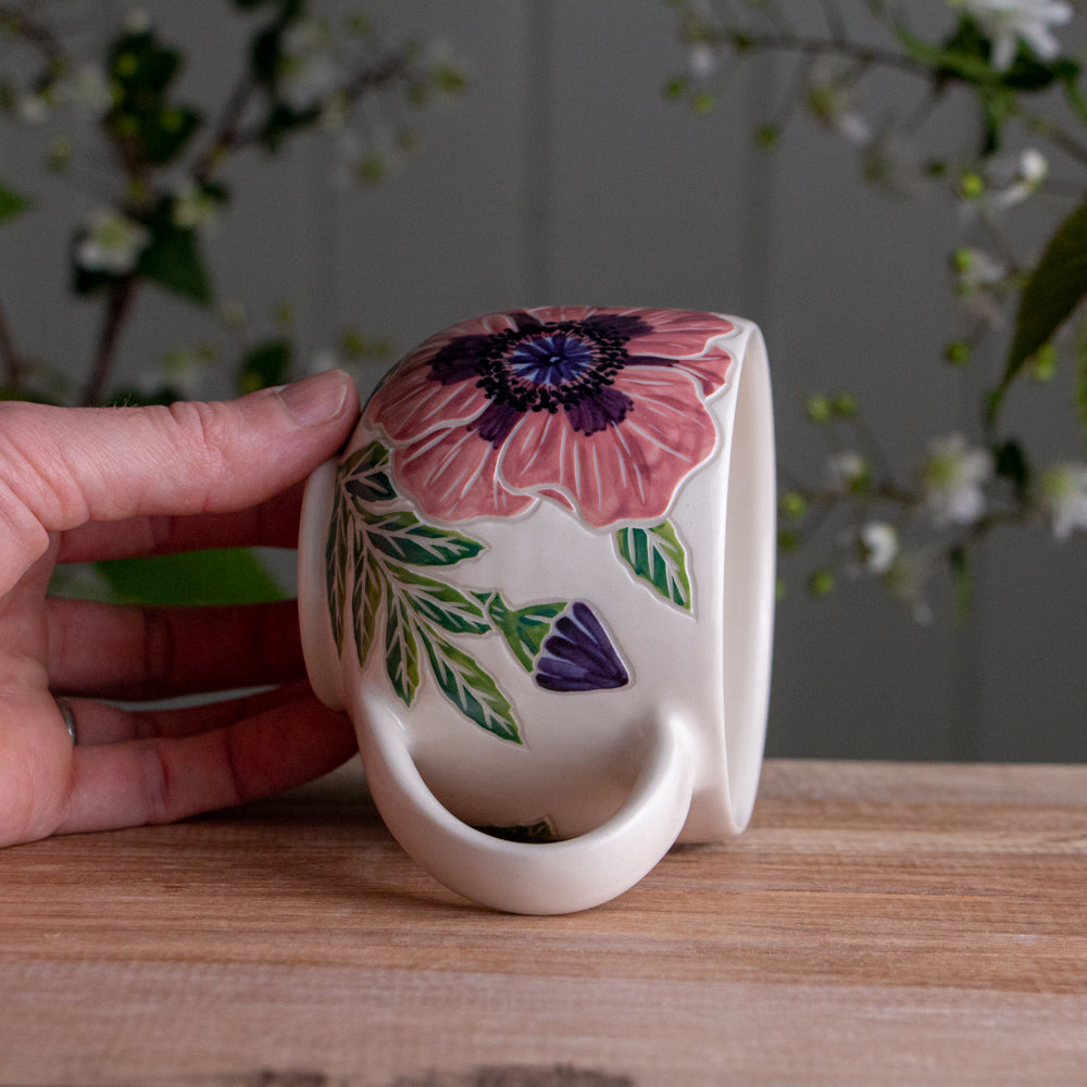 Purple Poppy Wrap-Around Mug #2 [14oz]