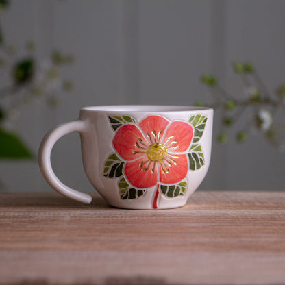Pink Hellebore Espresso Cup #1 [3.75oz]