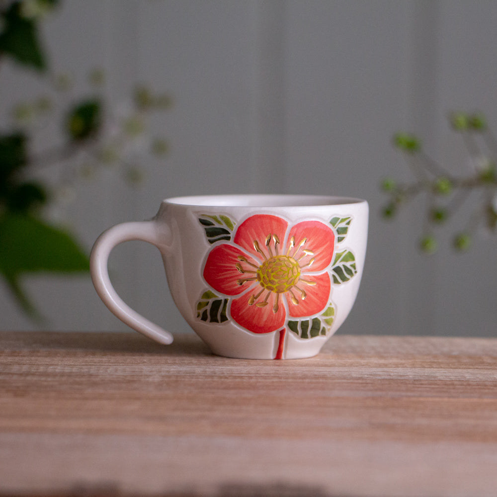 Pink Hellebore Espresso Cup #2 [2.5oz]