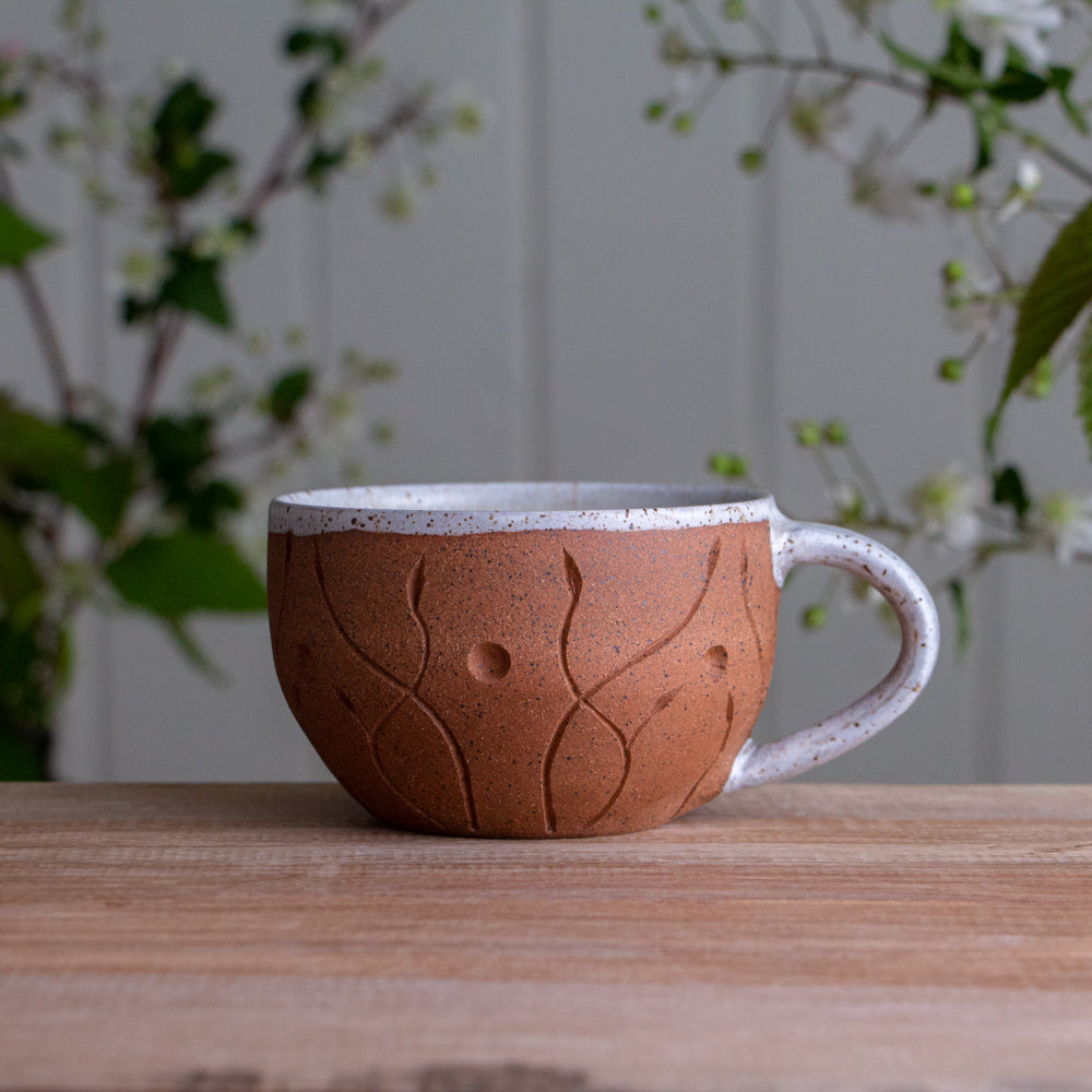 Stoneware Cottage Cappuccino Cup #3 [10oz]