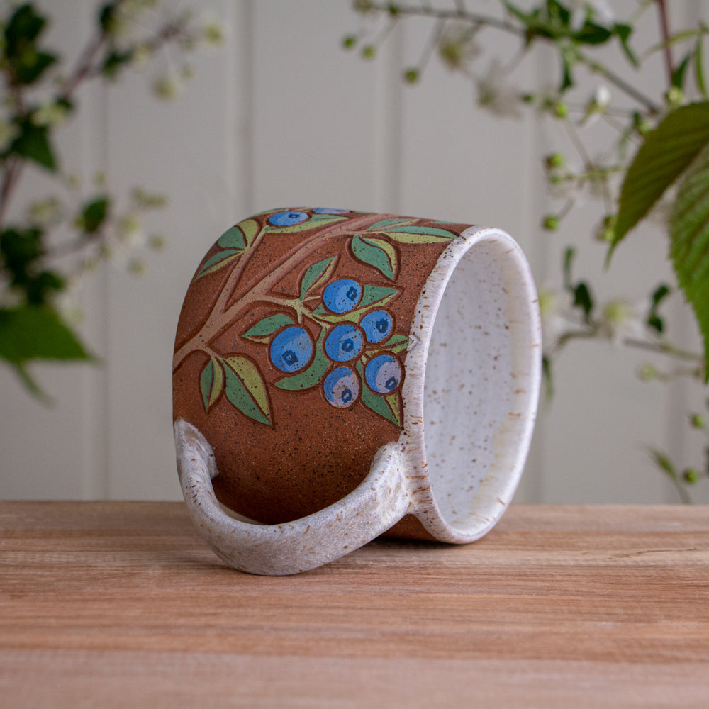 Blueberry Stoneware Mug #1 [14oz]
