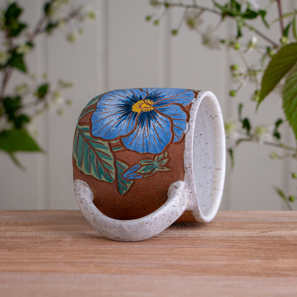 Pansy Stoneware Mug #1 [15oz]