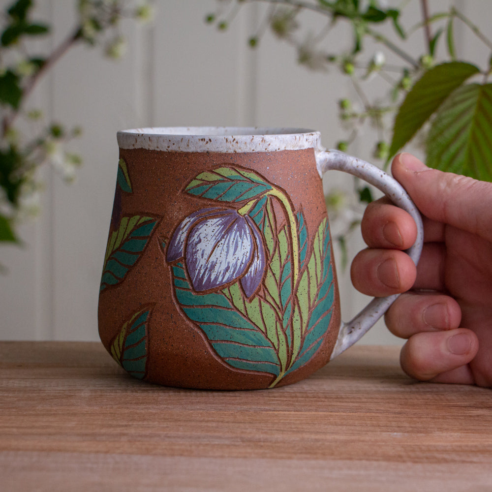 Tall Hellebore Stoneware Mug [18oz]