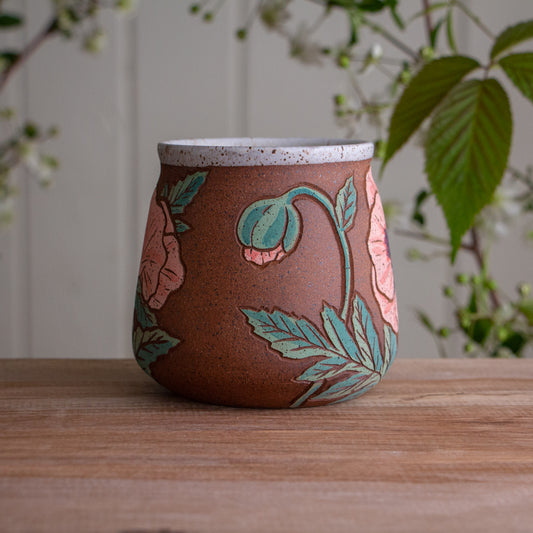 Tall Poppy Stoneware Mug [17oz]