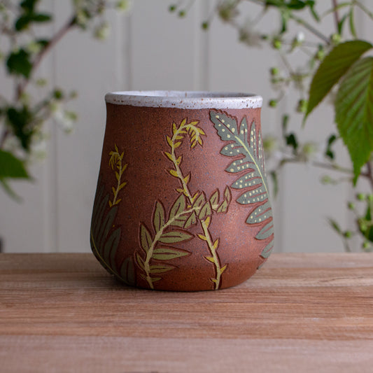 Tall Fern Stoneware Mug #2 [17oz]
