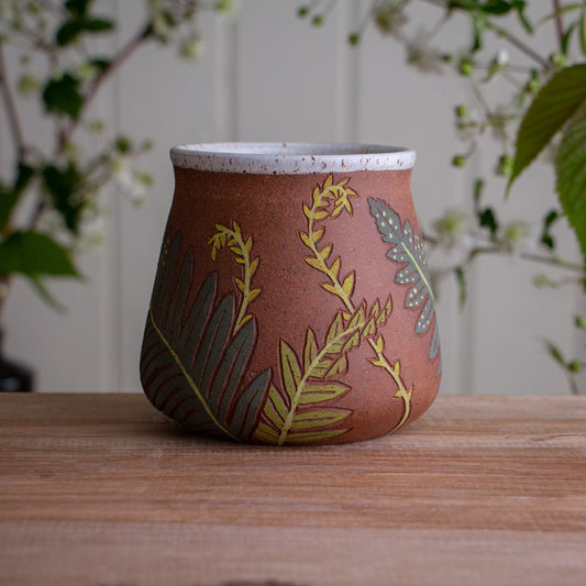 Tall Fern Stoneware Mug #3 [19oz]