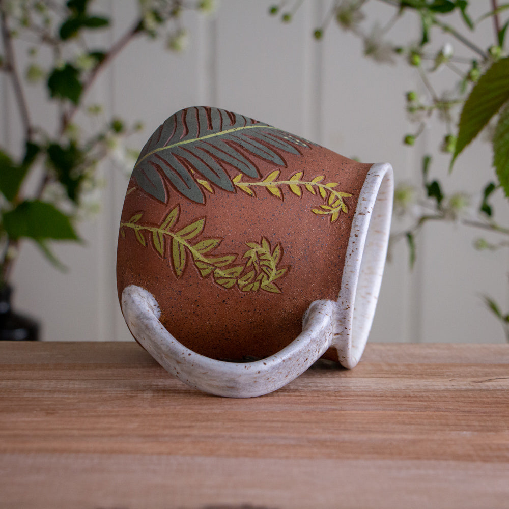 Tall Fern Stoneware Mug #3 [19oz]