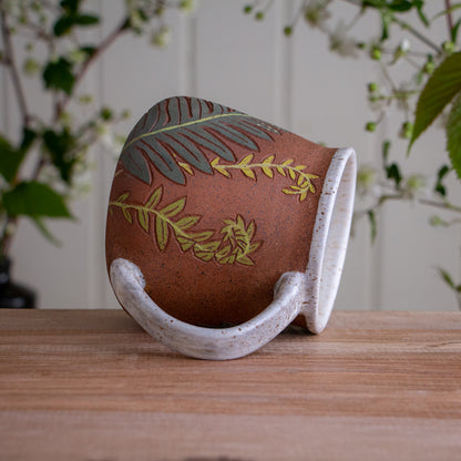 Tall Fern Stoneware Mug #3 [19oz]