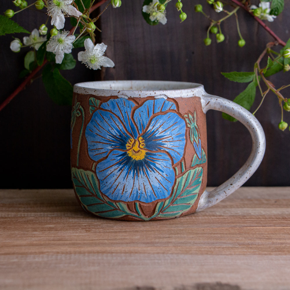 Pansy Stoneware Mug #1 [15oz]