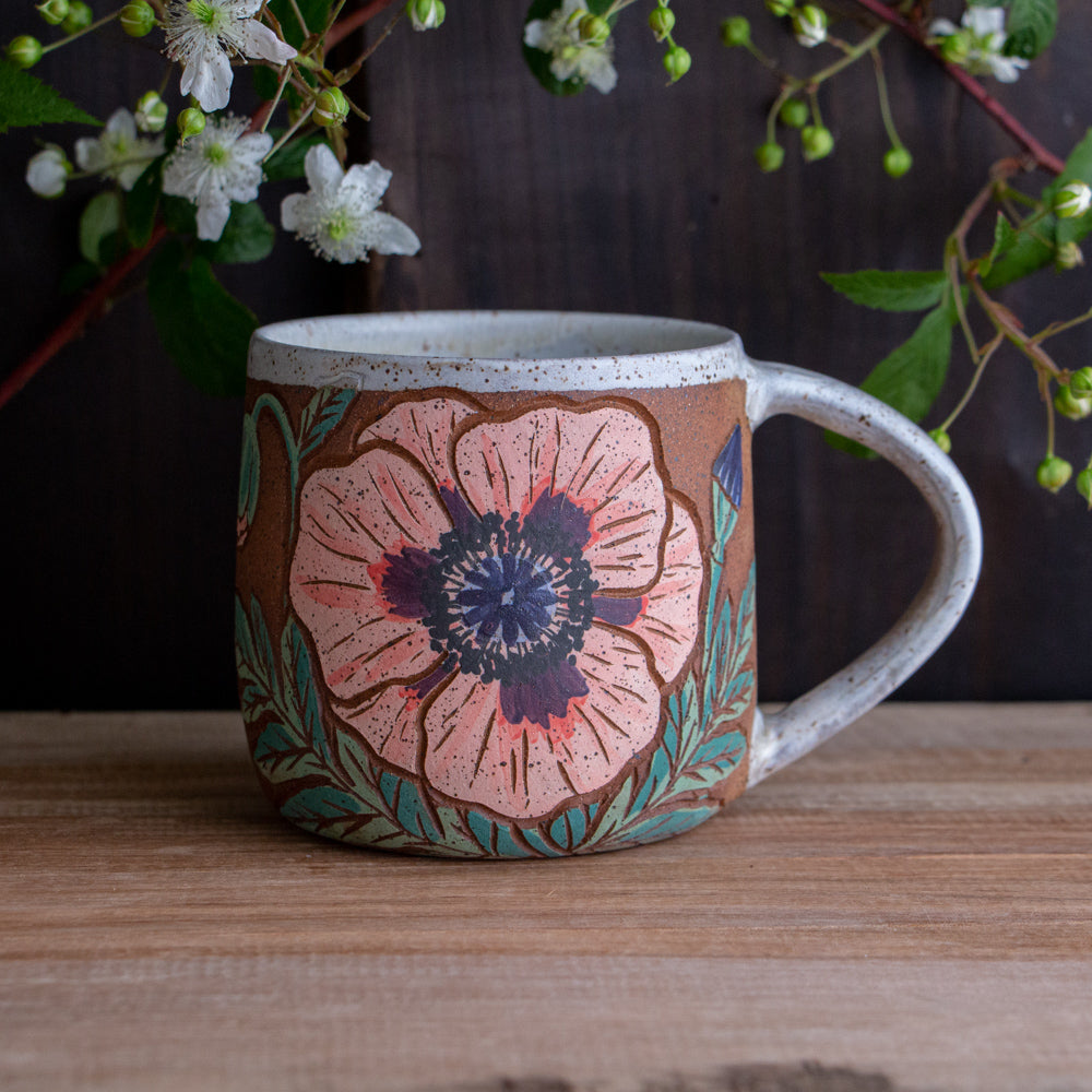 Poppy Stoneware Mug #1 [15oz]