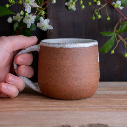 White Anemone Stoneware Mug [14oz]