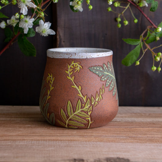 Tall Fern Stoneware Mug #1 [15oz]