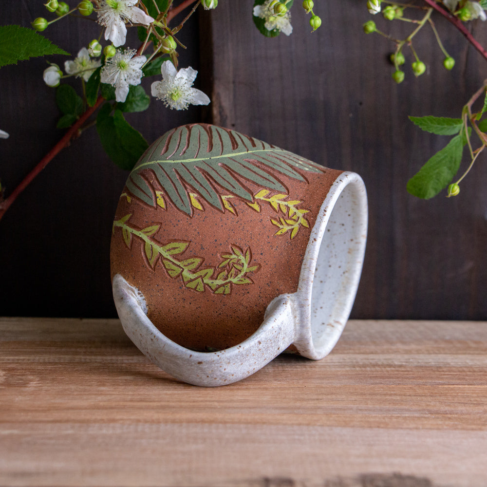 Tall Fern Stoneware Mug #1 [15oz]