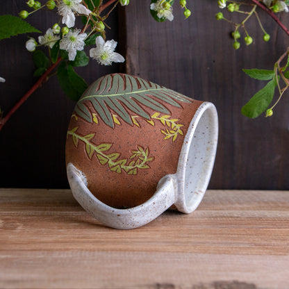 Tall Fern Stoneware Mug #1 [15oz]