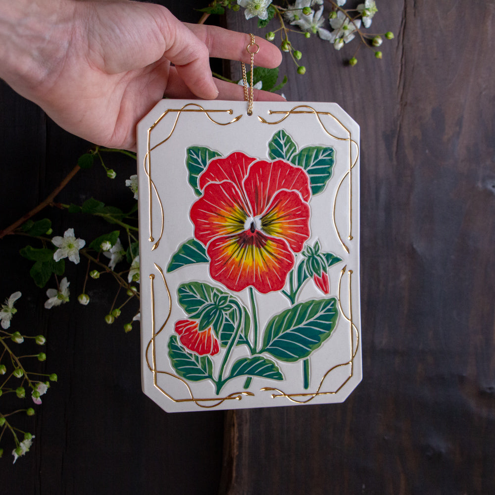 Pansy Wall Hanging